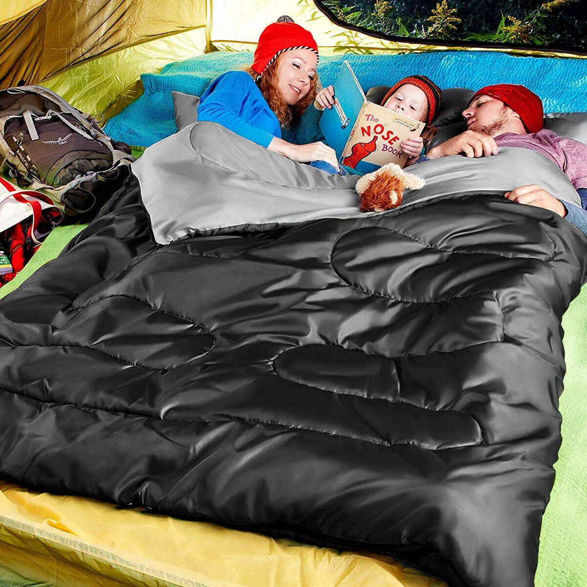 Extra Large Waterproof Double Sleeping Bag with Carrying Bag