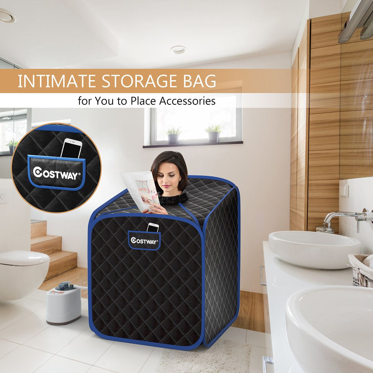 Portable Steam Sauna Spa - Adjustable Temperature Private Sauna Tent