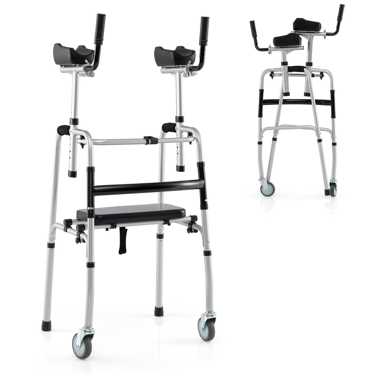Premium Rolling Walker with Padded Seat and Dual High-Quality Wheels
