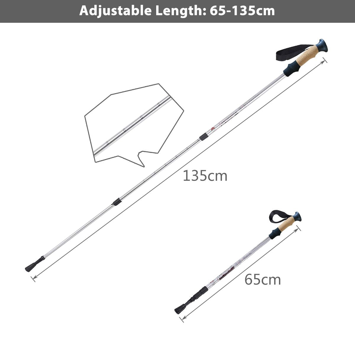 Adjustable Hiking Pole (65-135 cm)