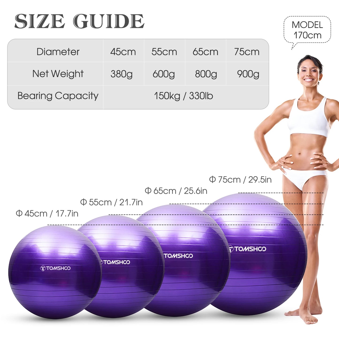 Balance Ball Yoga Balance Ball Yoga Ball Explosion Proof Fitness Balance Ball with Air Pump for Pilates Yoga Yoga Ball with Pump