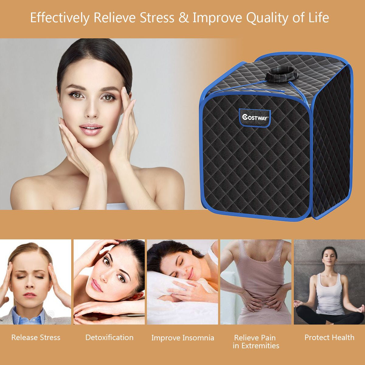 Portable Steam Sauna Spa - Adjustable Temperature Private Sauna Tent