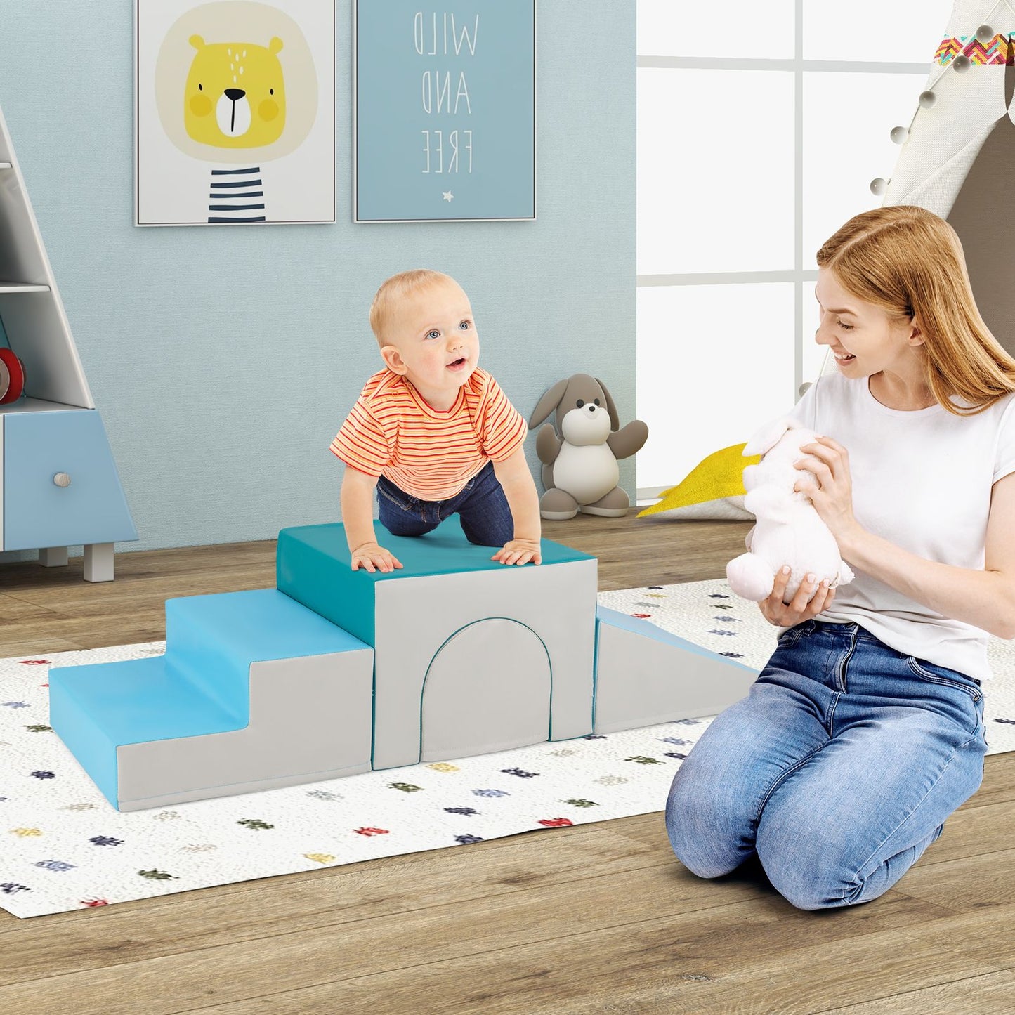 Infant and Toddler Climbing and Crawling Foam Block Play Set