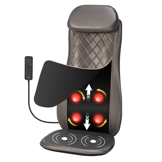 Advanced Back Massager with Heat, Vibration Therapy, and Detachable Neck Pillow