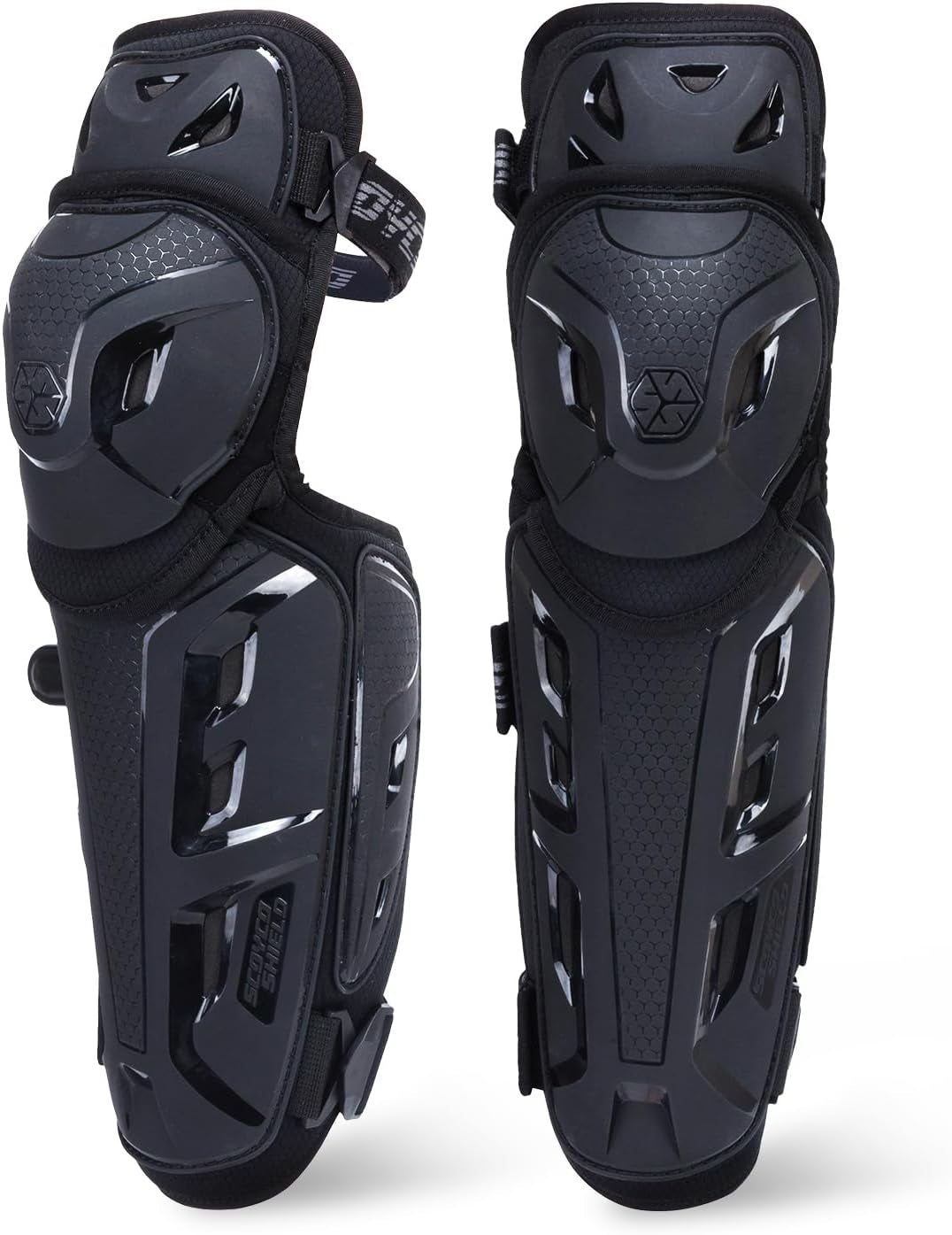 Motorbike Knee Pads CE Level 1 | Anti-Slip Motocross Knee Guards & Adjustable Powersport Armor for Adults
