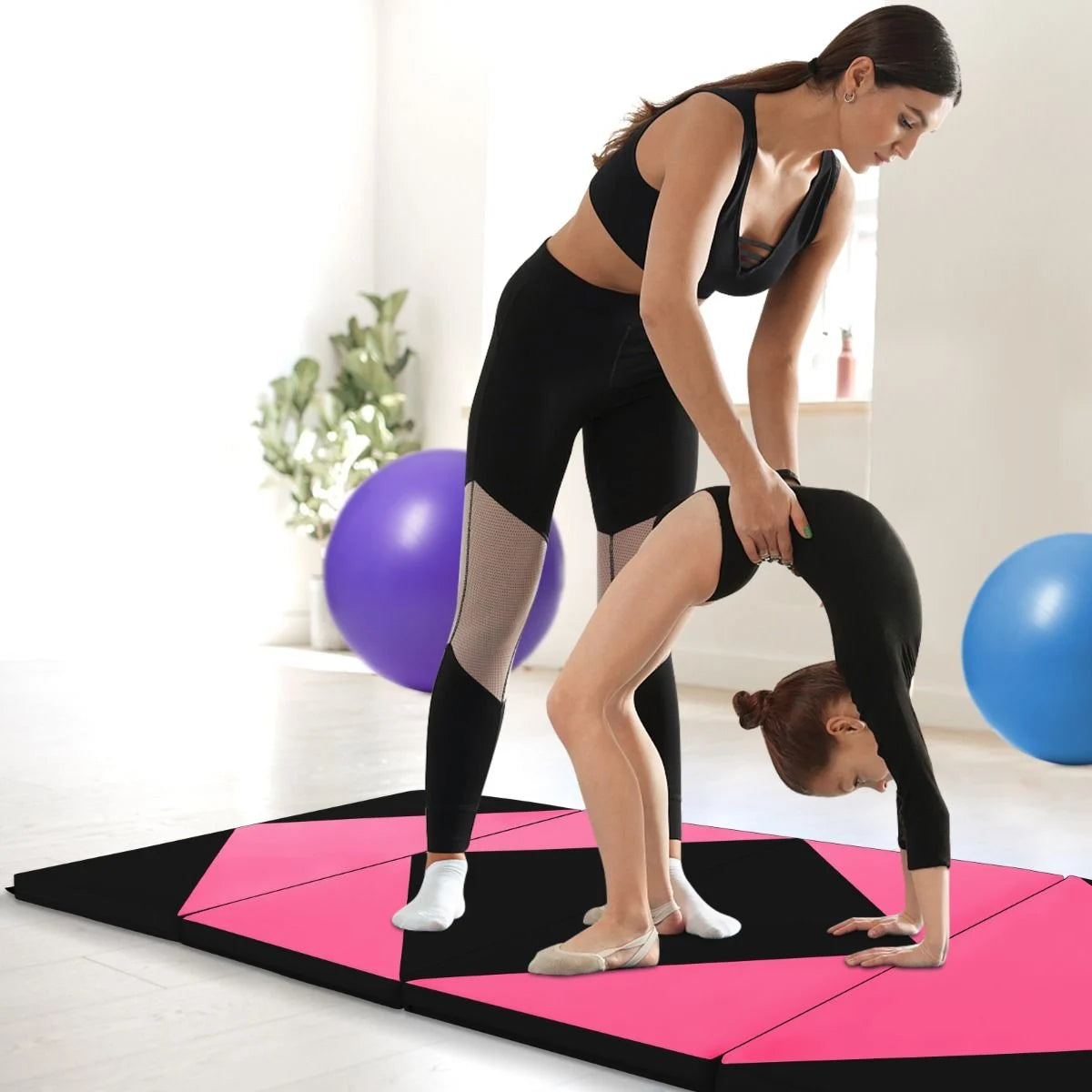 240 cm PU Leather Folding Gymnastics Mat