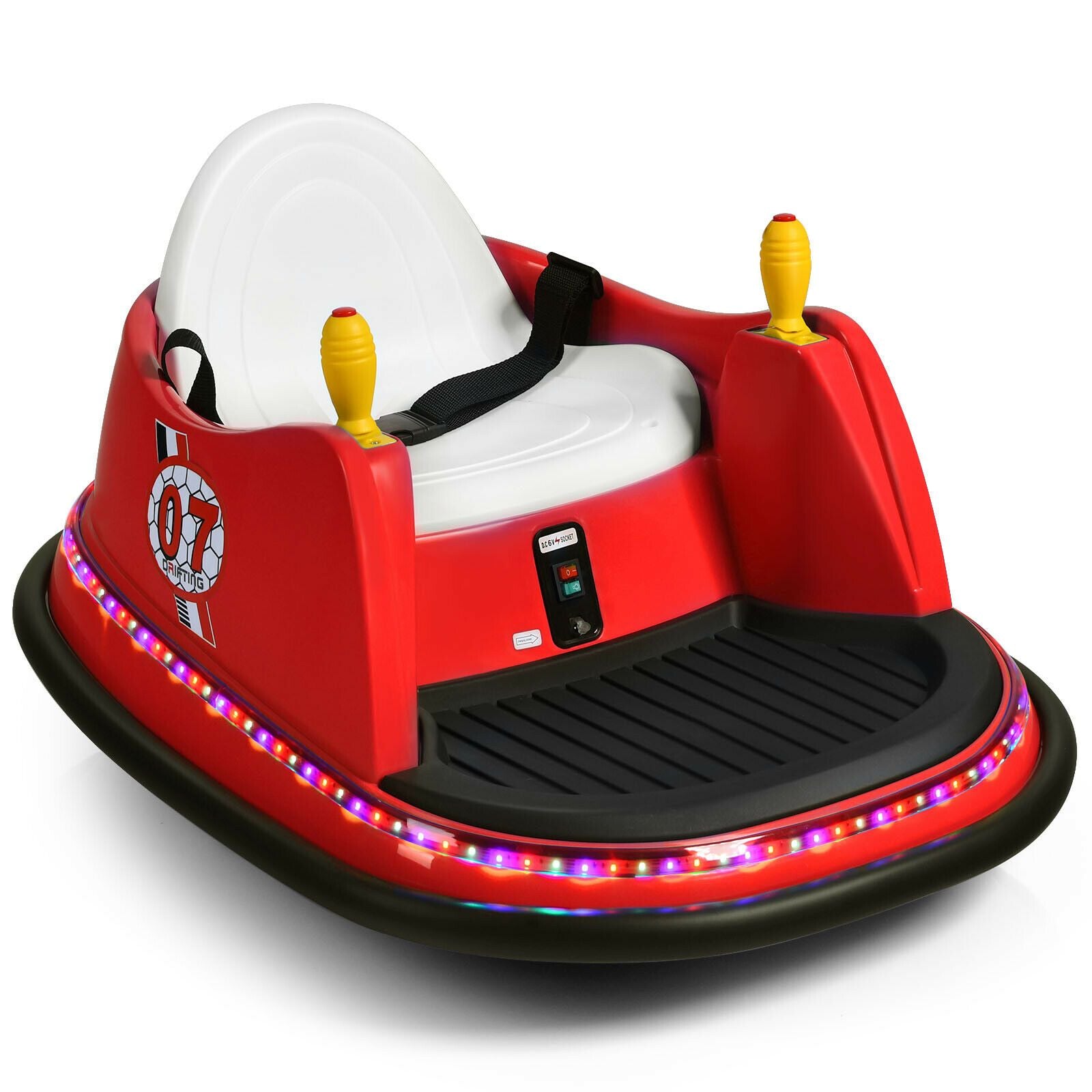 Children's Ride-On Bumper Car with Vibrant Flashing Lights and Music