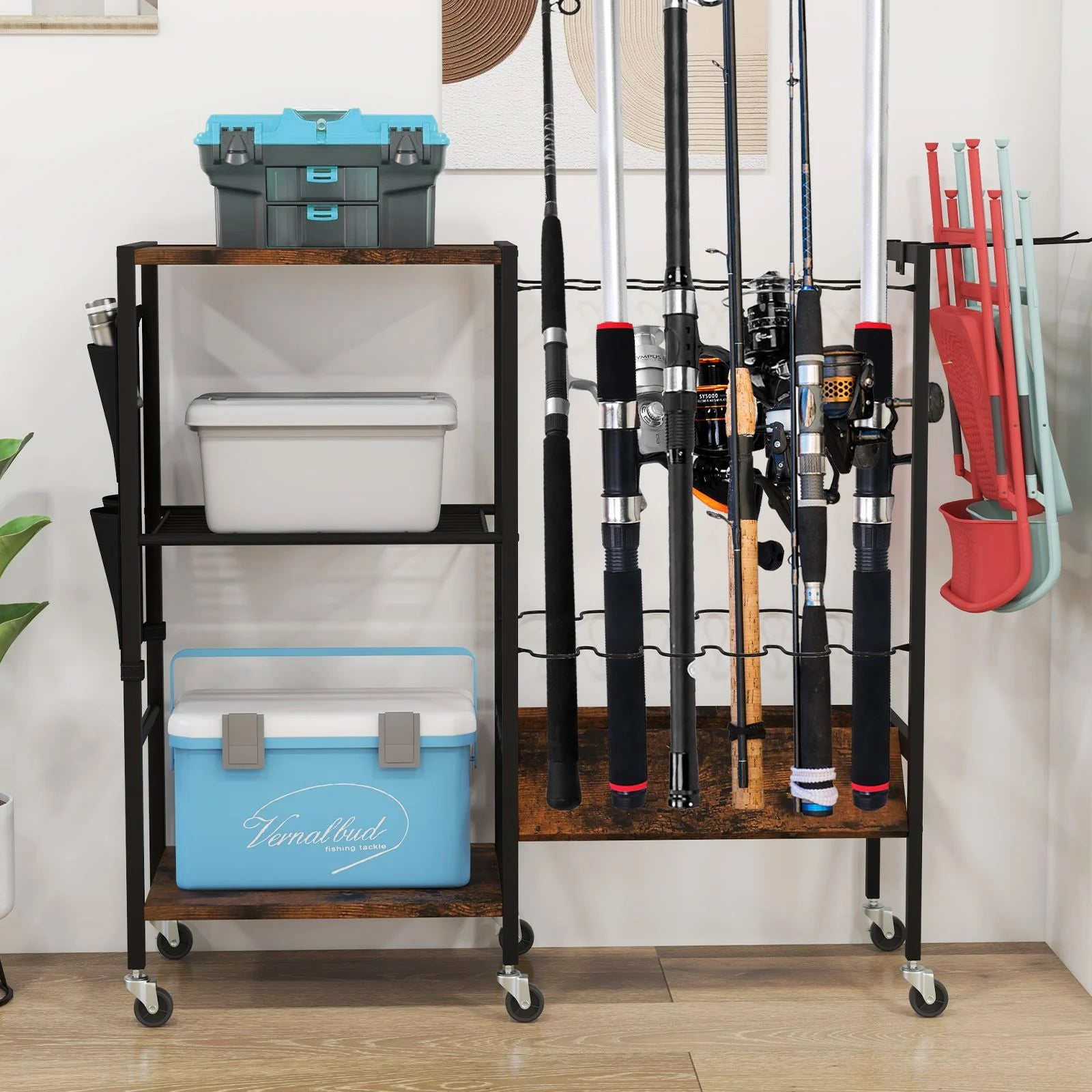 Lockable Universal Wheel Fishing Rod Holder