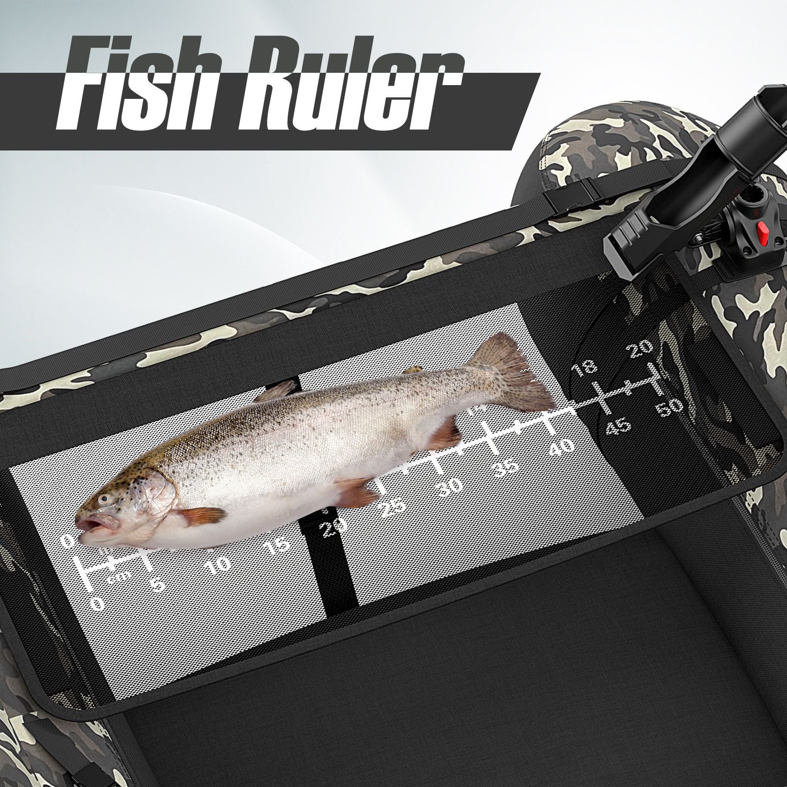 Inflatable Fishing Float Tube with Pump, Paddle, and Storage Compartments