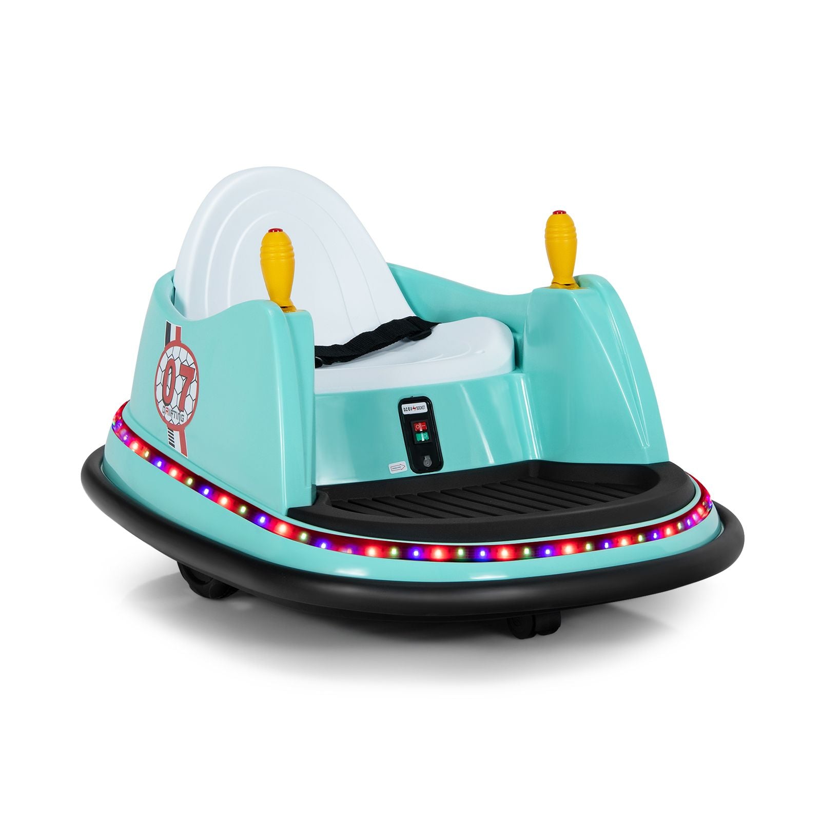 Children's Ride-On Bumper Car with Vibrant Flashing Lights and Music