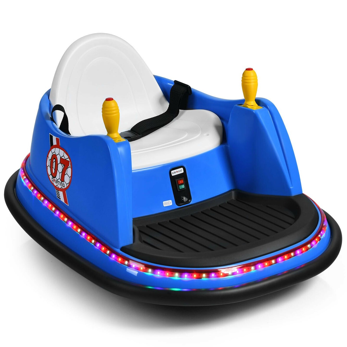 Children's Ride-On Bumper Car with Vibrant Flashing Lights and Music