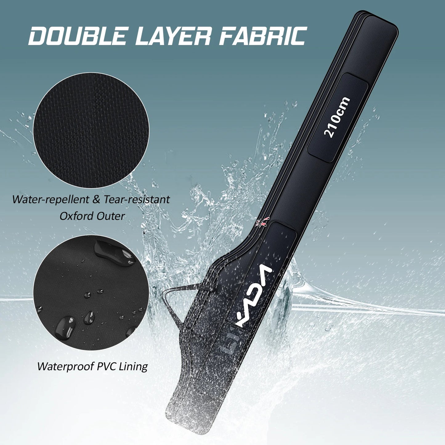 100Cm/130Cm/150Cm Fishing Bag Portable Folding Fishing Rod Reel Bag Fishing Pole Gear Tackle Tool Carry Case Carrier Travel Bag