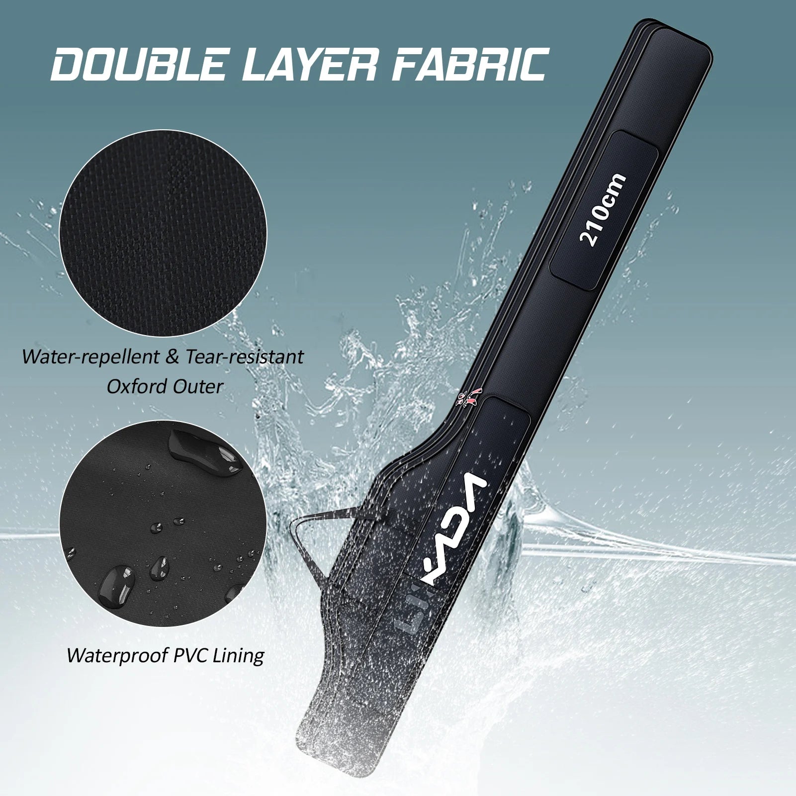 100Cm/130Cm/150Cm Fishing Bag Portable Folding Fishing Rod Reel Bag Fishing Pole Gear Tackle Tool Carry Case Carrier Travel Bag