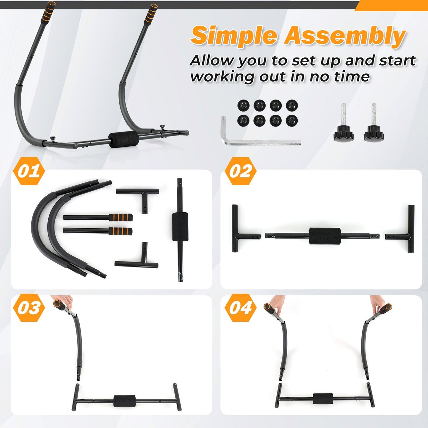 Foldable Ab Trainer with Padded Headrest and Handles for Whole Body Workout