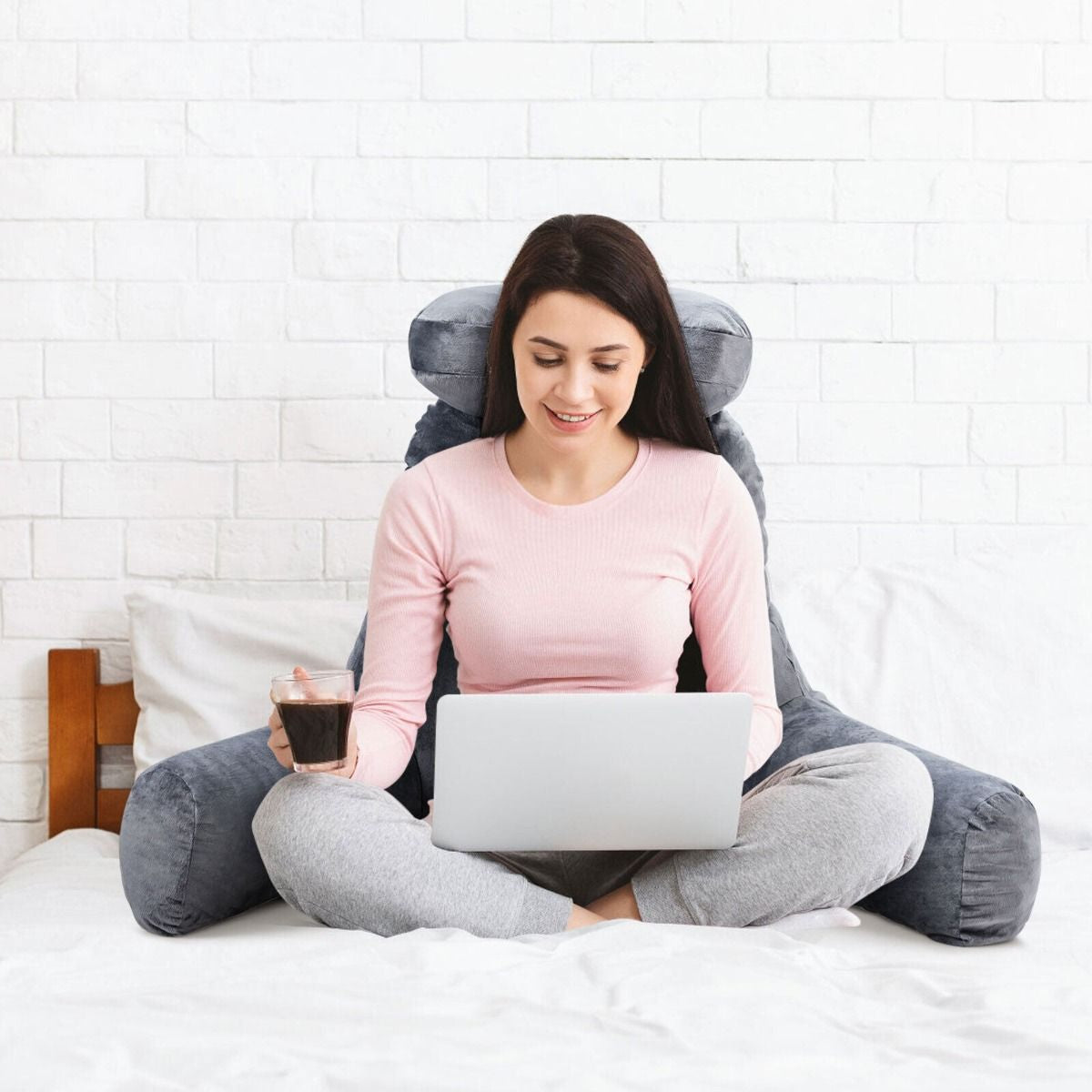 Extra Large Reading Pillow with Removable Neck Support