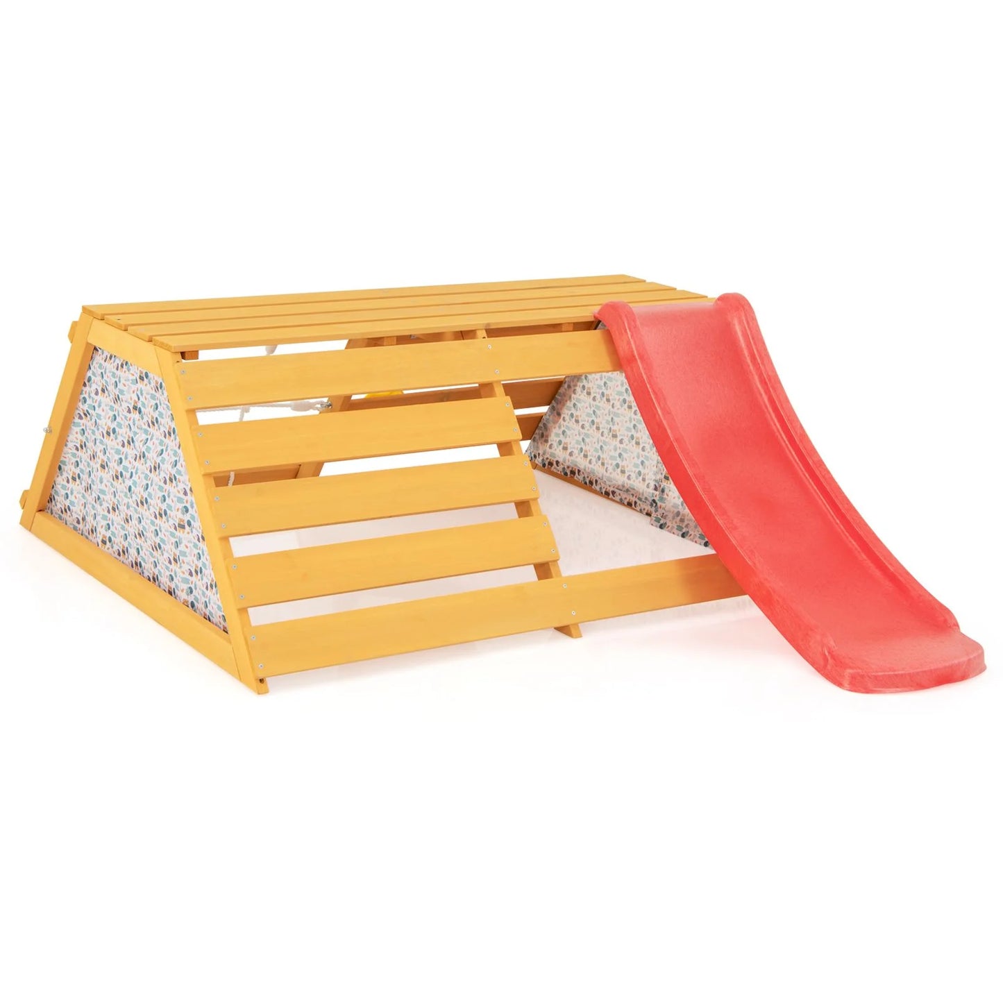 5-in-1 Wooden Jungle Gym with Slide, Climbing Wall & Rope Ladder | Indoor & Outdoor Montessori Playset for Kids Ages 3–8