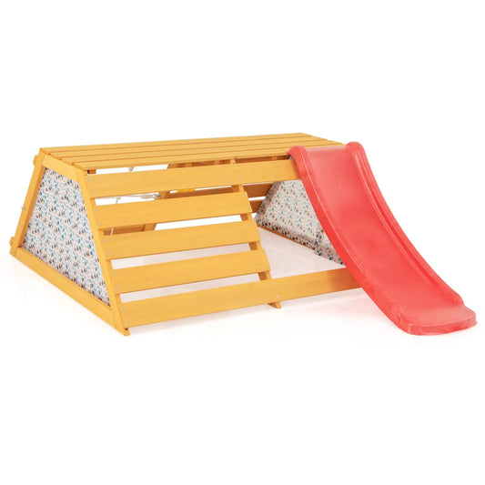 5-in-1 Wooden Jungle Gym with Slide, Climbing Wall & Rope Ladder | Indoor & Outdoor Montessori Playset for Kids Ages 3–8