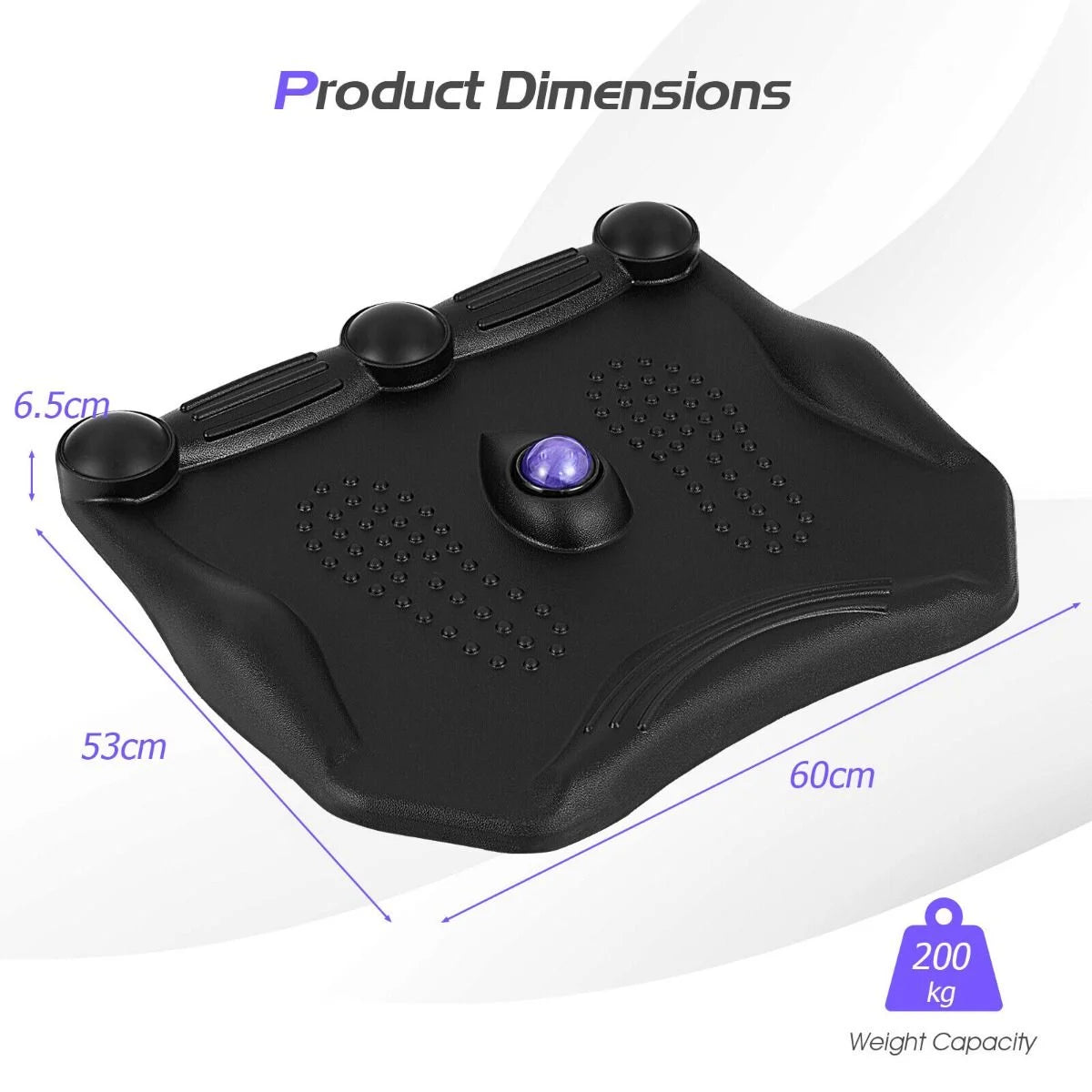 Ergonomic Anti-Fatigue Mat with Integrated Rolling Massage Ball and Pressure Points