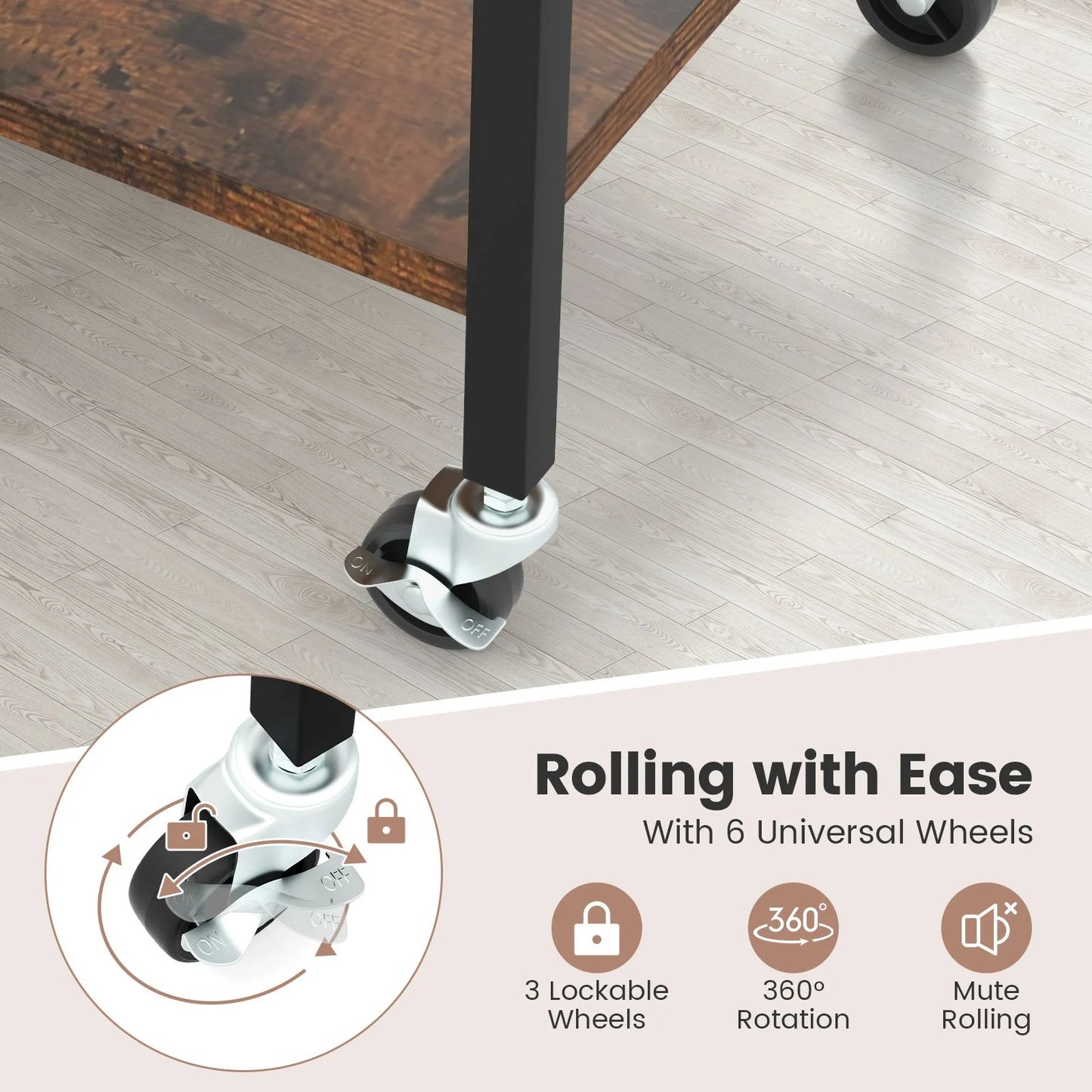 Lockable Universal Wheel Fishing Rod Holder