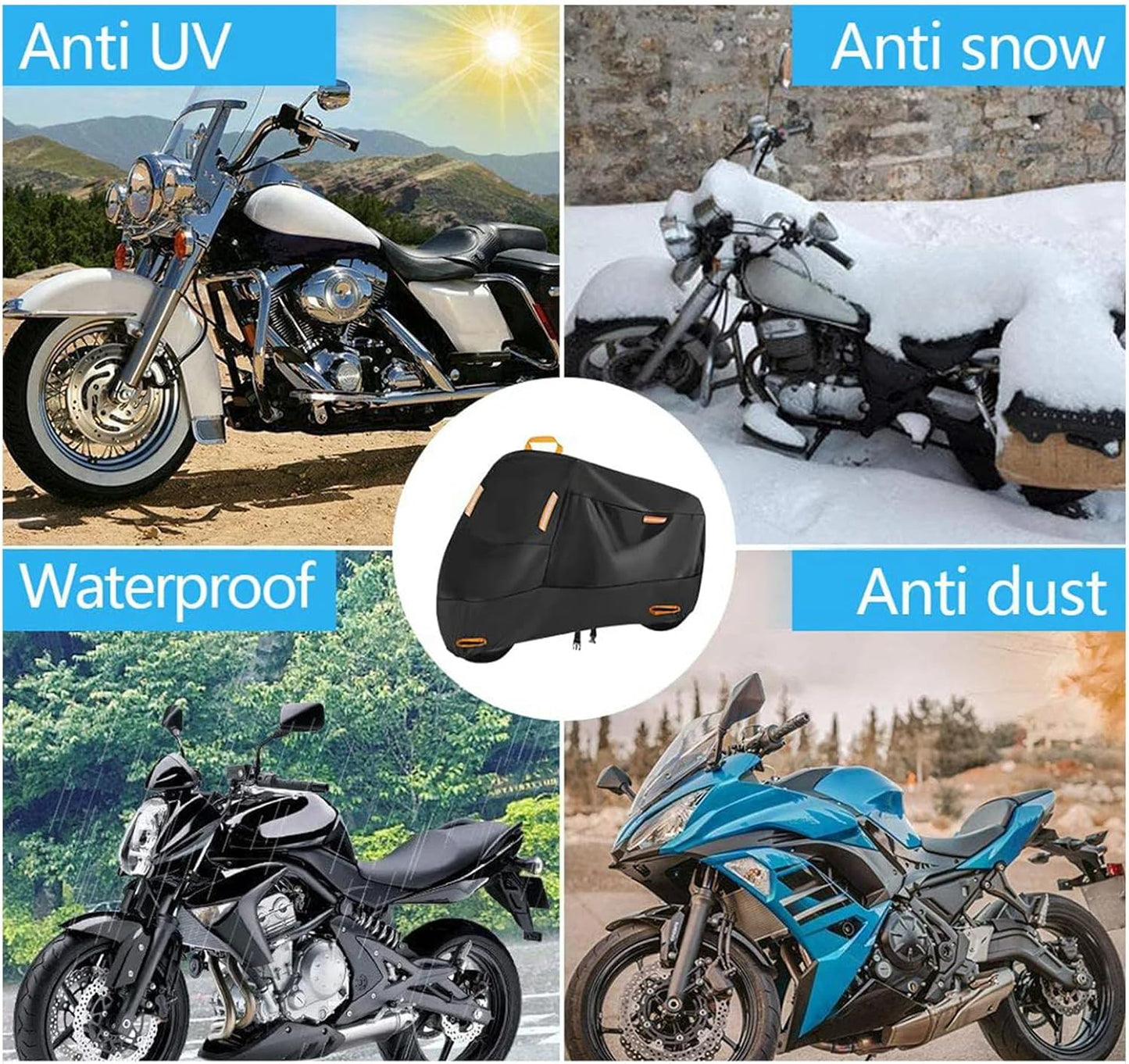 Suzuki Hayabusa Motorcycle Cover (2000–2024) – Heavy-Duty Waterproof, Dustproof & UV-Resistant Outdoor Motorbike Protection