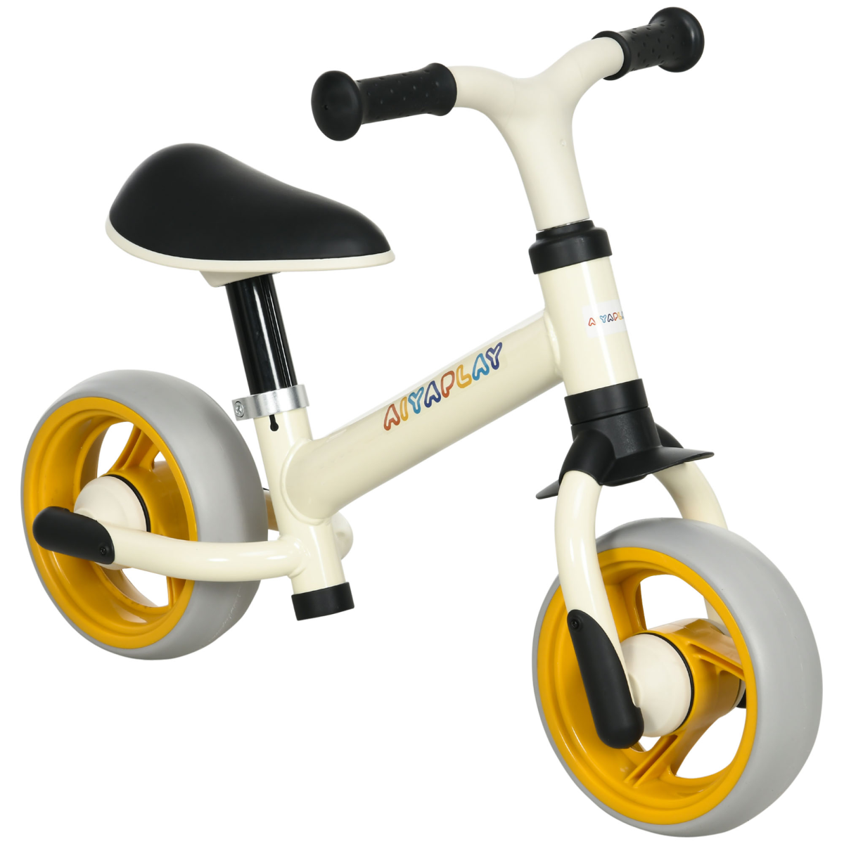 8" Baby Balance Bike with Adjustable Seat & Puncture-Free EVA Wheels – Orange/White - All Round Fitness