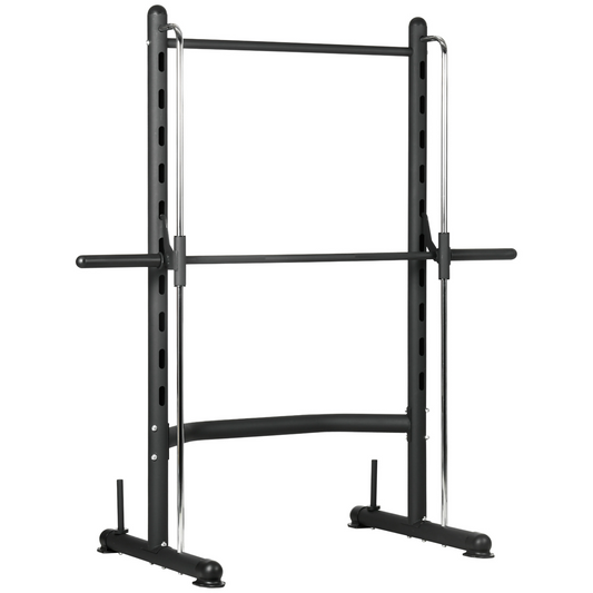 Adjustable Squat Rack with Pull-Up Bar & Barbell Bar – Multi-Function Home Gym Station
