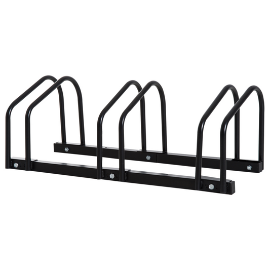 Secure 3-Bike Parking Rack - Durable Locking Stand for Home & Garden - All Round Fitness