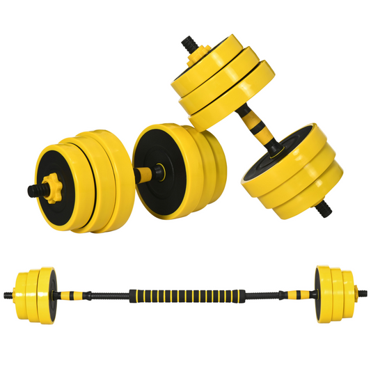 Versatile 25KG Barbell & Dumbbell Set for Ultimate Home Workout – HOMCOM - All Round Fitness