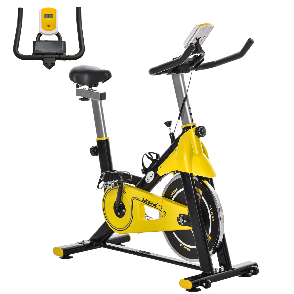 Exercise Bike with 6kg Flywheel & Belt Drive – Adjustable Resistance, LCD Monitor, 150kg Max Load - All Round Fitness