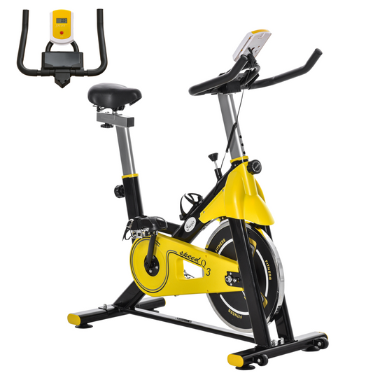 Exercise Bike with 6kg Flywheel & Belt Drive – Adjustable Resistance, LCD Monitor, 150kg Max Load - All Round Fitness
