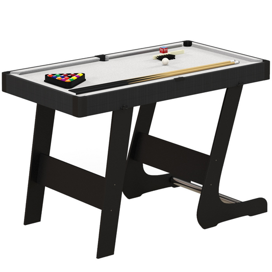 3.5ft Folding Billiard Table Set with Cues, Balls, Chalk, Triangle & Brush - All Round Fitness