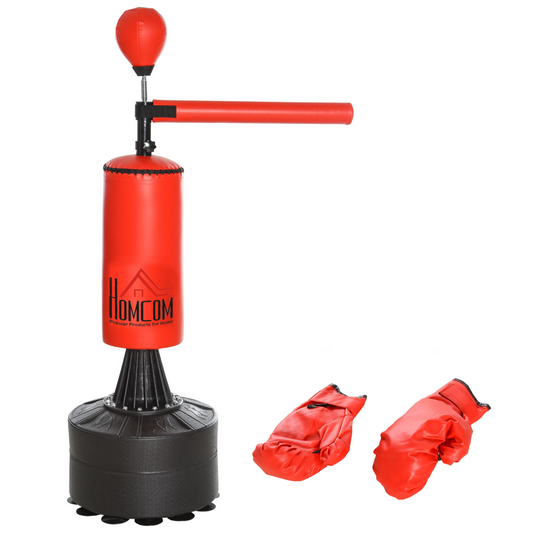 Adjustable Boxing Punch Bag Stand with Rotating Arm & Water-Weighted Base - All Round Fitness
