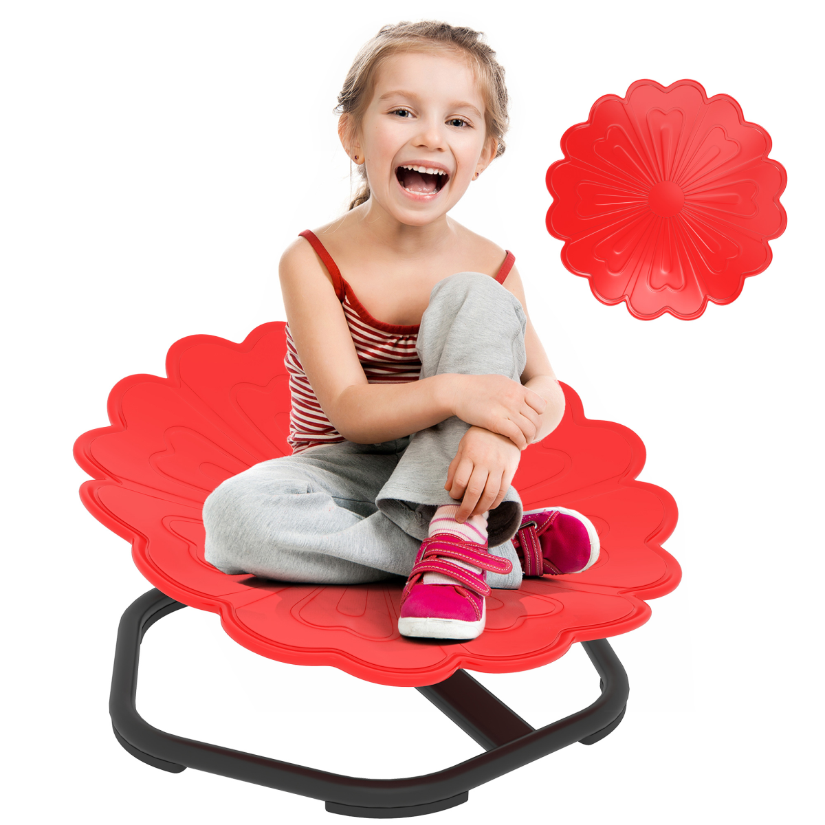 AIYAPLAY Sensory Spinning Chair for Kids – Balance, Coordination & Autism-Friendly Play - Red