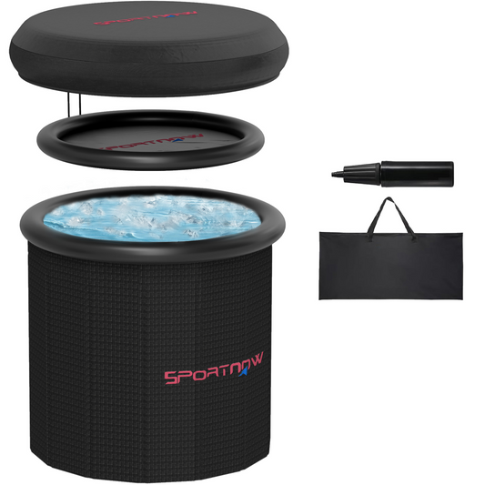 SPORTNOW Portable Ice Bath Tub 300L – Outdoor Cold Water Therapy Recovery Tub, Black
