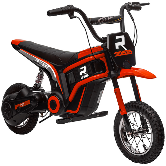 24V Kids Electric Motorbike with Twist Grip Throttle, Lights, Music & Horn – Red