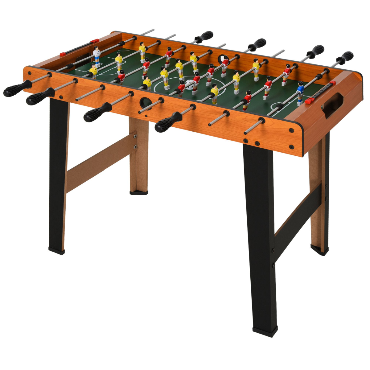 84.5cm Wooden Football Soccer Table – Arcade Game with 2 Balls, for Home, Bar & Game Room