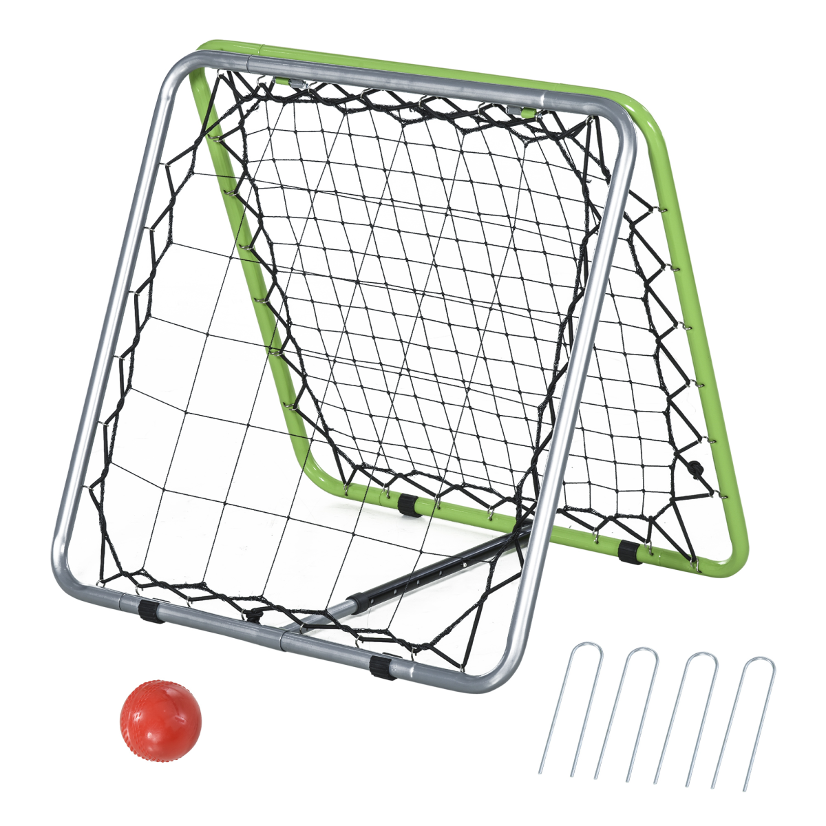 Adjustable Duo Rebounder Net Training Set for Football & Baseball Skills - All Round Fitness