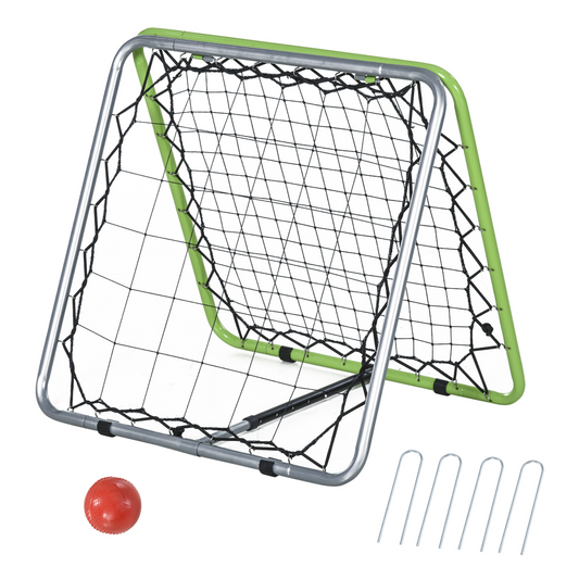 Adjustable Duo Rebounder Net Training Set for Football & Baseball Skills - All Round Fitness
