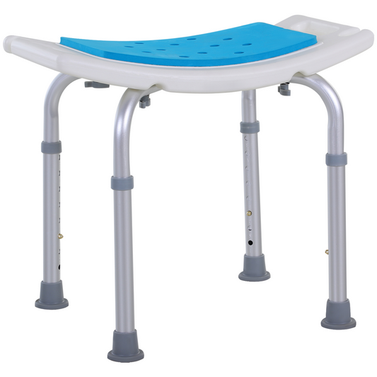 Adjustable Non-Slip Aluminum Bath Stool with Shower Hole - Comfort & Safety - All Round Fitness