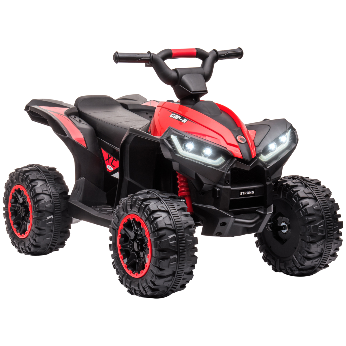 12V Electric Quad Bike for Kids Ride-On ATV Toy with Lights & Music – Ages 3-5 (Red)