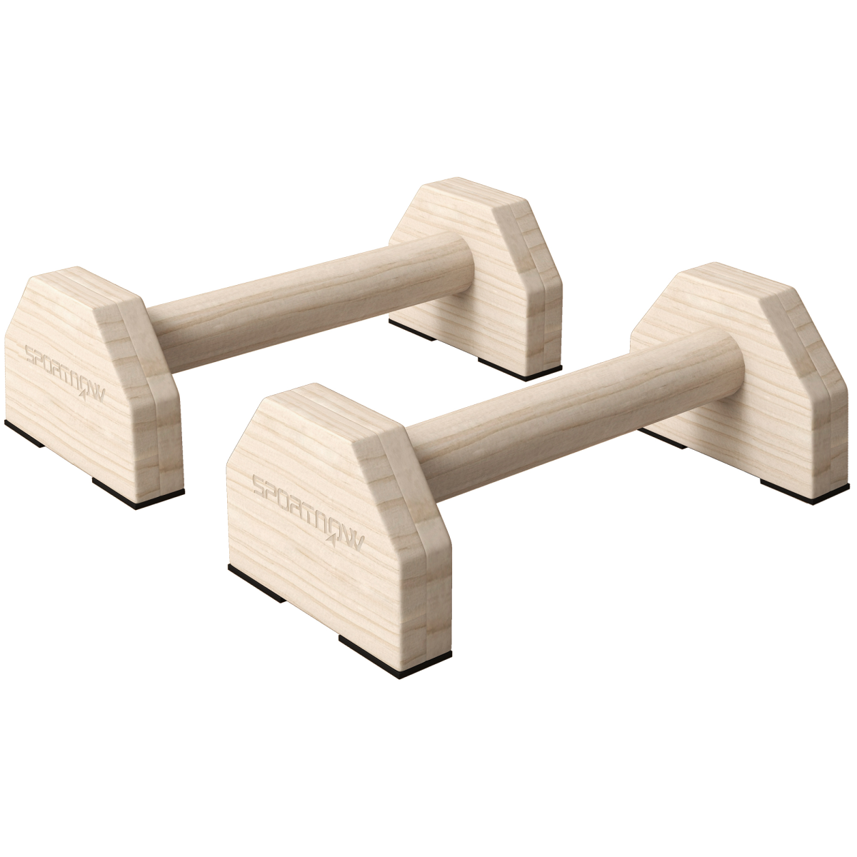 SPORTNOW Wooden Parallettes: Premium Push Up Bars for Home Calisthenics - All Round Fitness