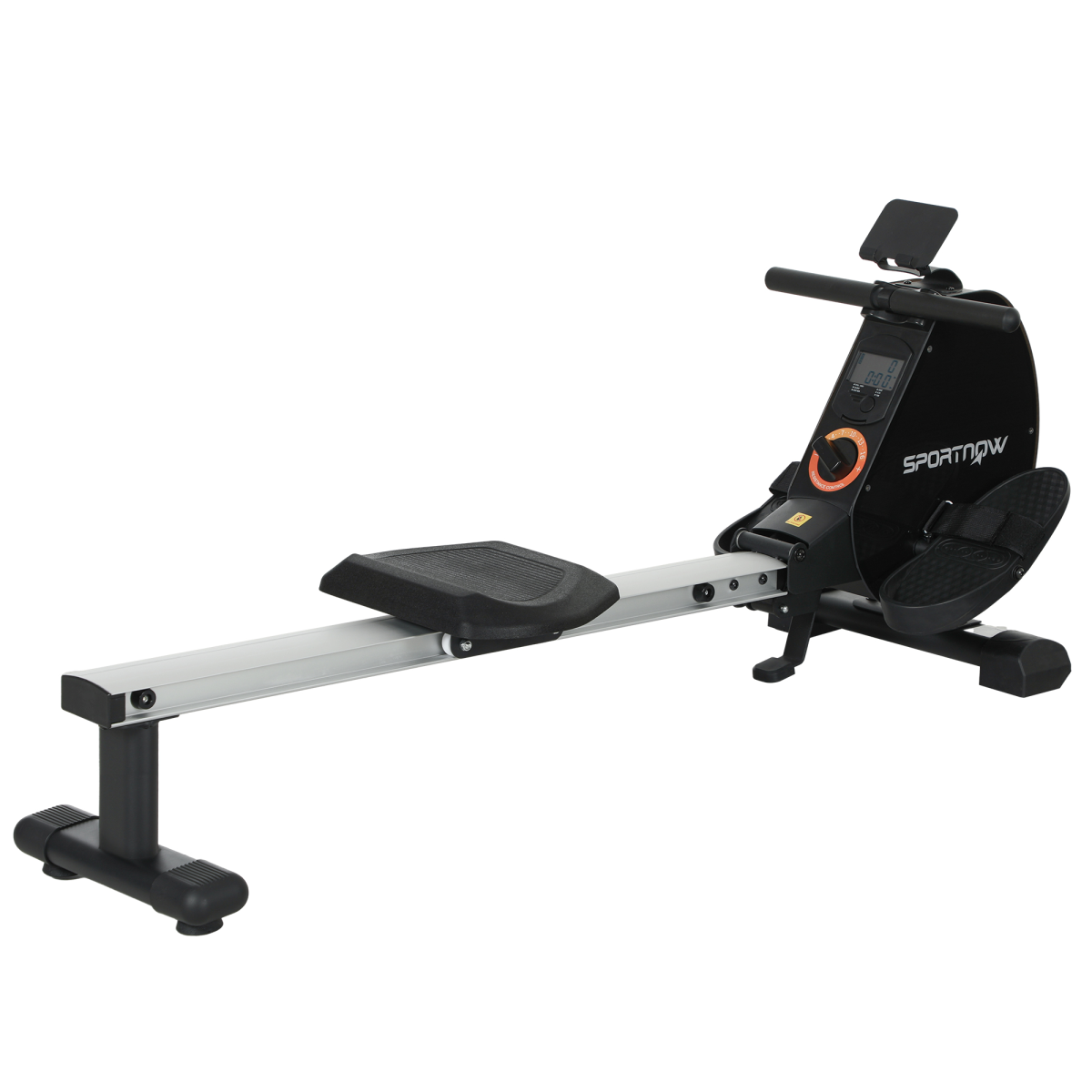 Folding Magnetic Rowing Machine with 16 Resistance Levels, LCD Monitor & Device Holder