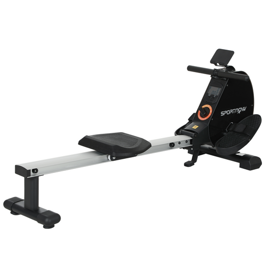 Folding Magnetic Rowing Machine with 16 Resistance Levels, LCD Monitor & Device Holder