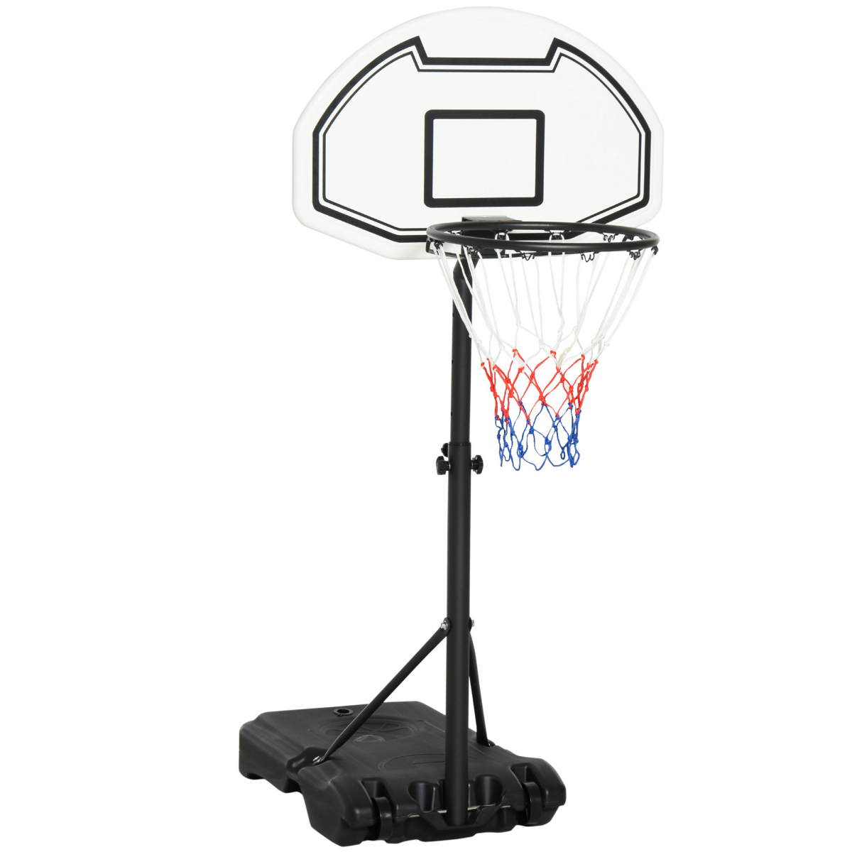 Basketball Stand with Adjustable Hoop – 94-123cm Height, Portable Poolside Net