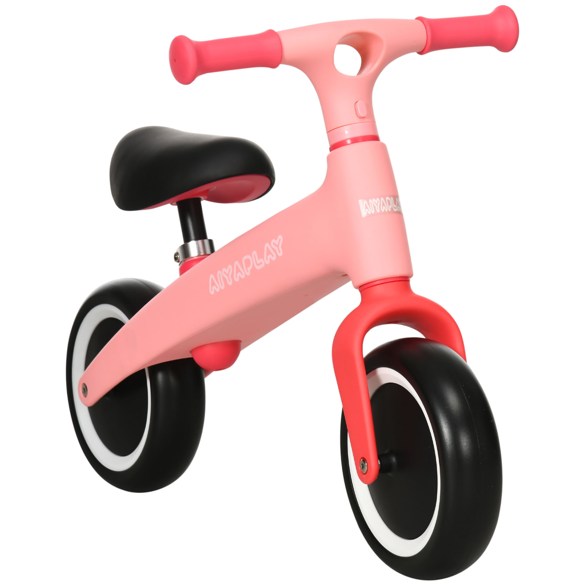 AIYAPLAY Baby Balance Bike – Adjustable Seat, Wide Wheels & Safe Design for Toddlers (Pink) - All Round Fitness