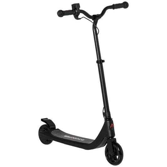 120W Homcom Electric Scooter – Battery Indicator, Adjustable Handlebars, Black - All Round Fitness