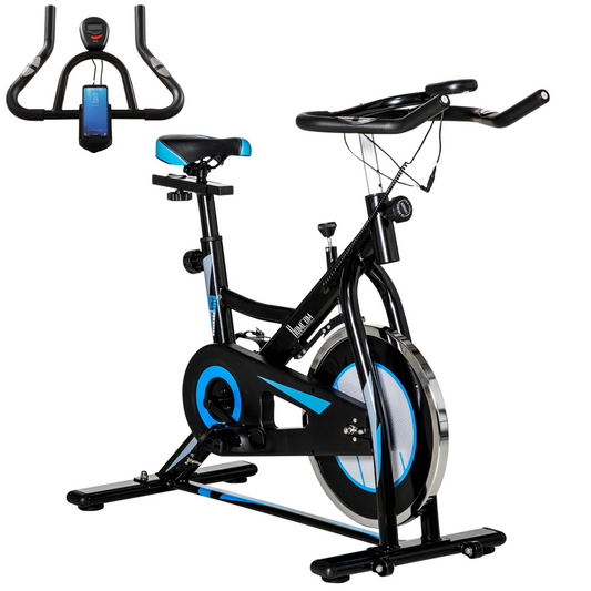 8kg Flywheel Stationary Exercise Bike – Indoor Cycling Cardio Workout Bike with Adjustable Resistance & LCD Monitor - All Round Fitness