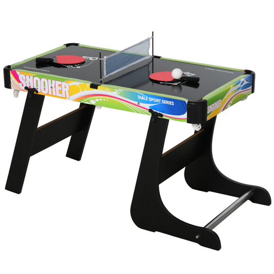 4-in-1 Foldable Game Table – Football, Table Tennis, Hockey & Pool for Home Entertainment
