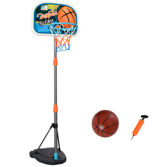 3-in-1 Kids Basketball Hoop Set with Ball & Pump, Adjustable Height, Fillable Base – Ages 3-8