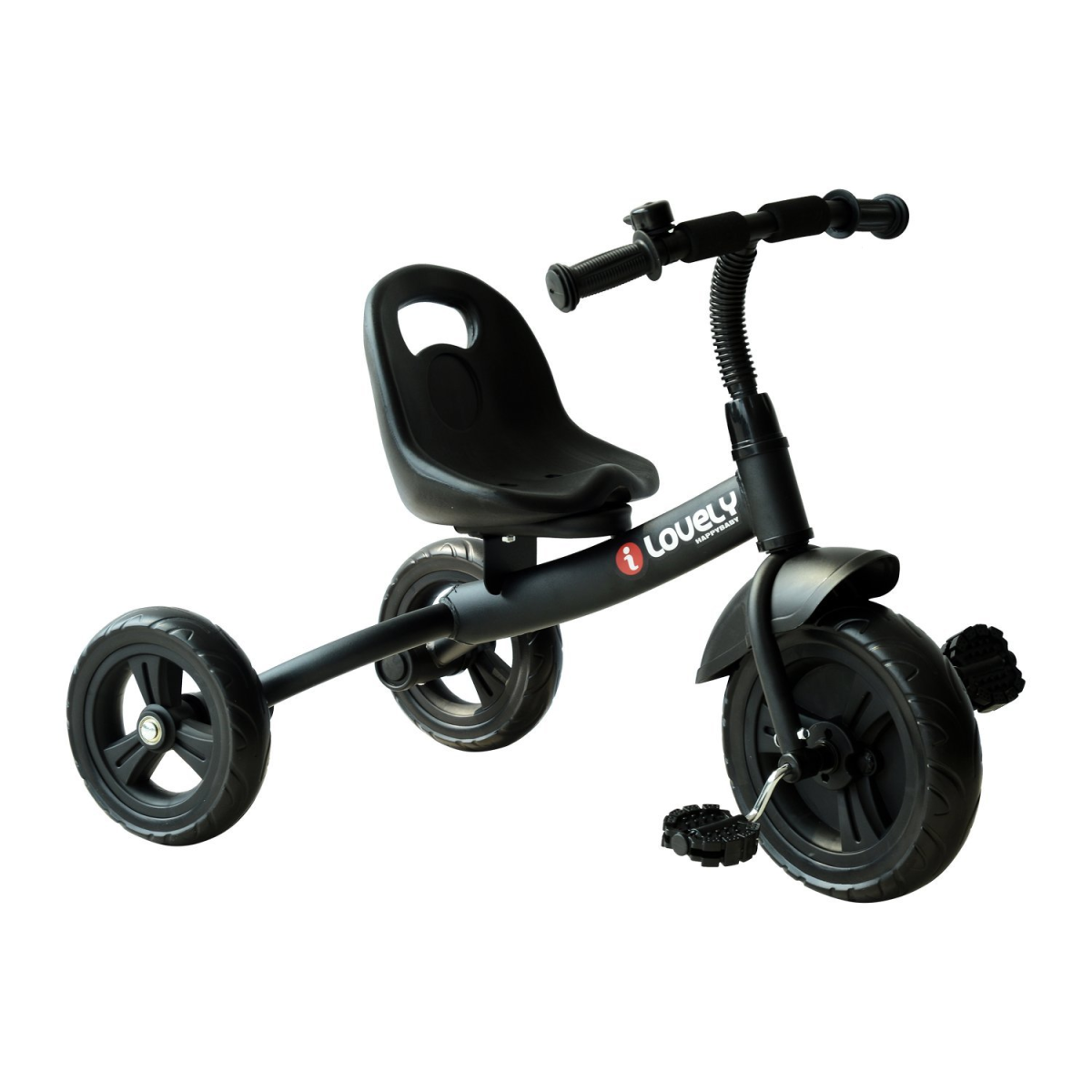 Toddler Tricycle Ride-On Trike with Adjustable Seat & Bell – 3-Wheel Kids Bike 18+ months  (Black)